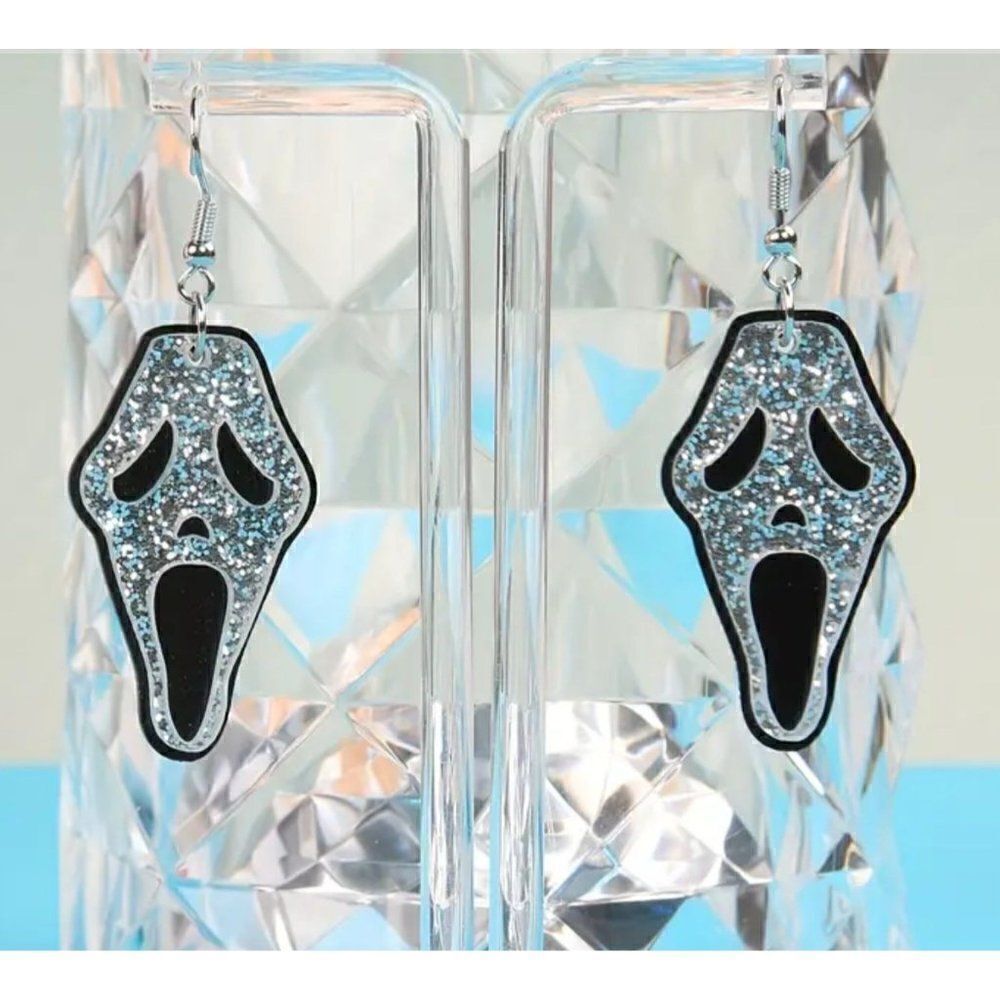 New! Scream Ghost Face Dangle Earrings Jewelry Horror